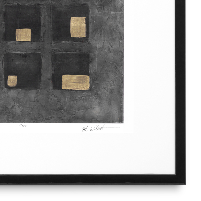 Print Washed Black Squares de Michael Willett, Set de 2 |W. 74 | D. 5.5 | H. 74 cm | per frame [4]