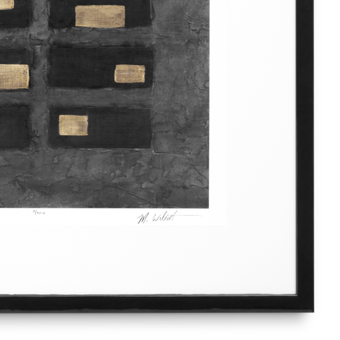 Print Washed Black Squares de Michael Willett, Set de 2 |W. 74 | D. 5.5 | H. 74 cm | per frame [5]