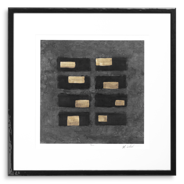 Print Washed Black Squares de Michael Willett, Set de 2 |W. 74 | D. 5.5 | H. 74 cm | per frame [3]