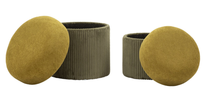 Puf Aspen verde, 2 buc. cm ø 42x44-35x37 [6]
