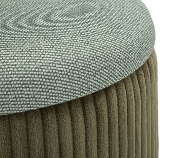 Puf cu spatiu depozitare Bolzano verde set de 2 buc cm ø 38x38-32x28 [4]