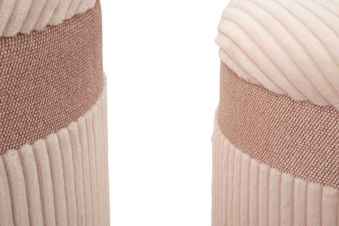 Puf cu spatiu depozitare, roz, set de 3 piese, cm ø 40,5x49,5-35x42-31x38 [3]