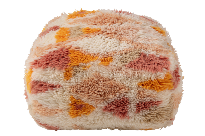 Puf geometric din lana multicolor [3]