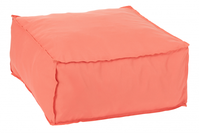 Puf Hassock, Textil, Portocaliu, 60x60x28 cm