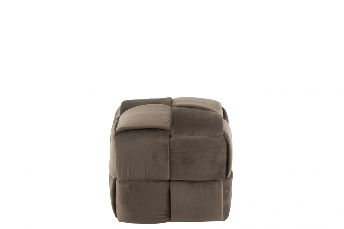 Puf , Lemn/Textil, Maro, 42x42x40 cm [2]