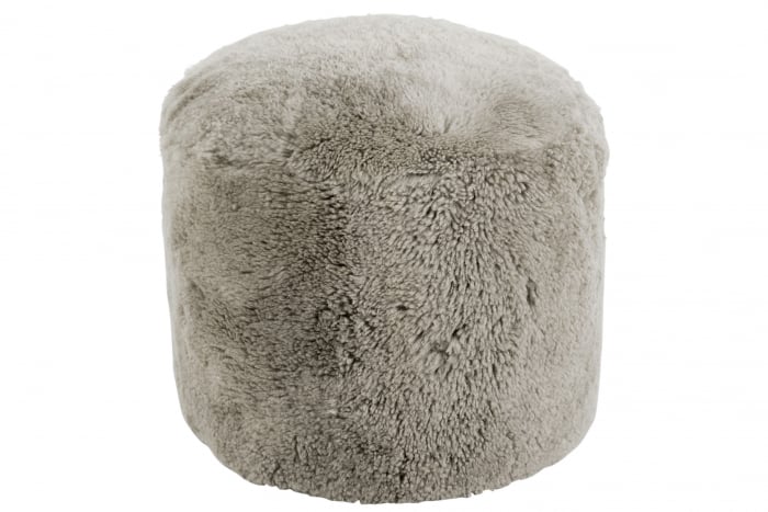 Puf Sheepskin, Textil, Gri deschis, 57x57x47 cm Jolipa