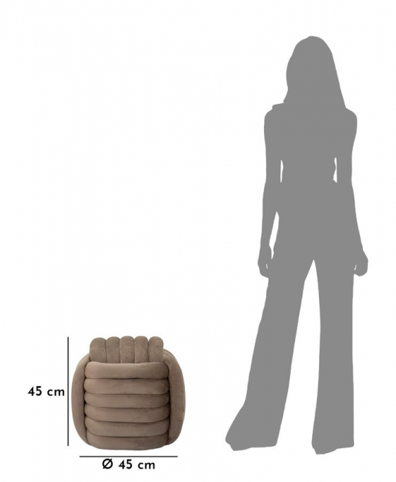 Puf SOFTY gri 45x45x45 cm [7]