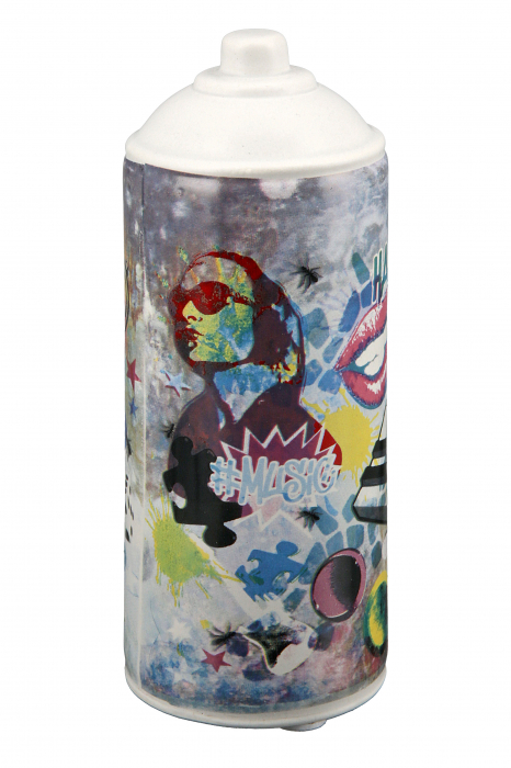 Pusculita Street Art Spray, Portelan, Multicolor, 15x6 cm