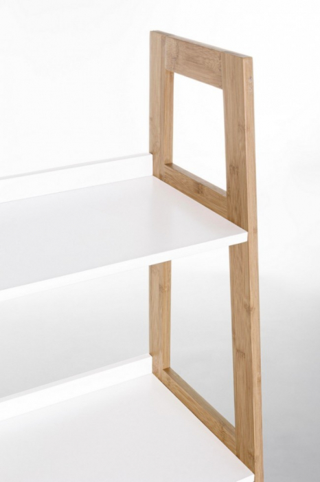 Biblioteca Brooklyn, Lemn, Alb/Maro, 62x38x130 cm [5]