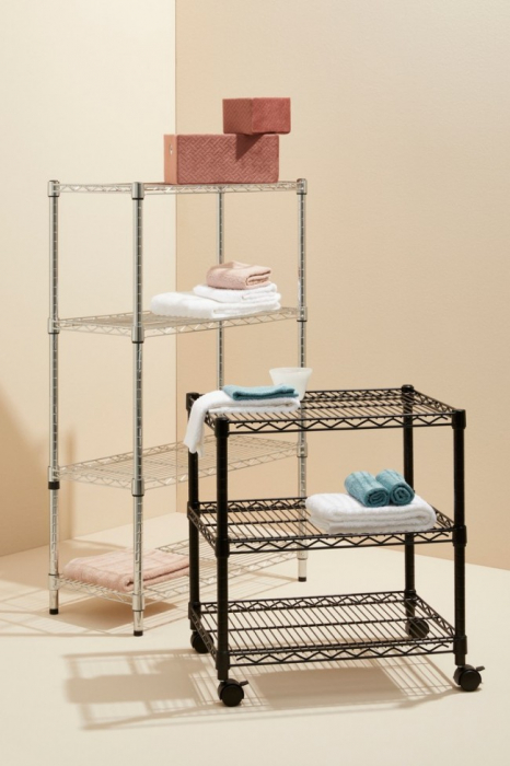 Raft CHROME, otel, gri, 75x35x120cm [3]