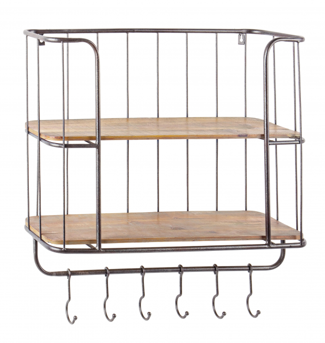 Raft Cru, Lemn, Maro, 59.5×20.5×61.5 cm 59.5x20.5x61.5