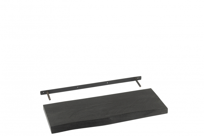 Raft Gerard, Lemn, Negru, 70x25x3.5 cm [2]
