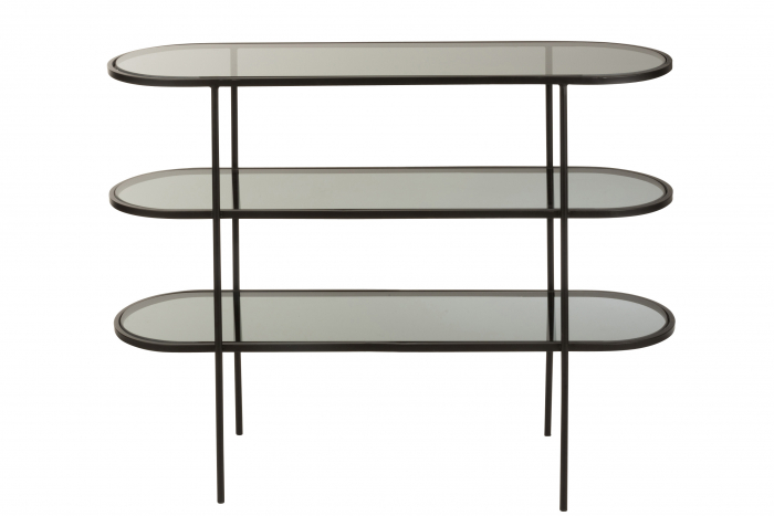 Raft, Metal, Negru, 100x30x80 cm [2]