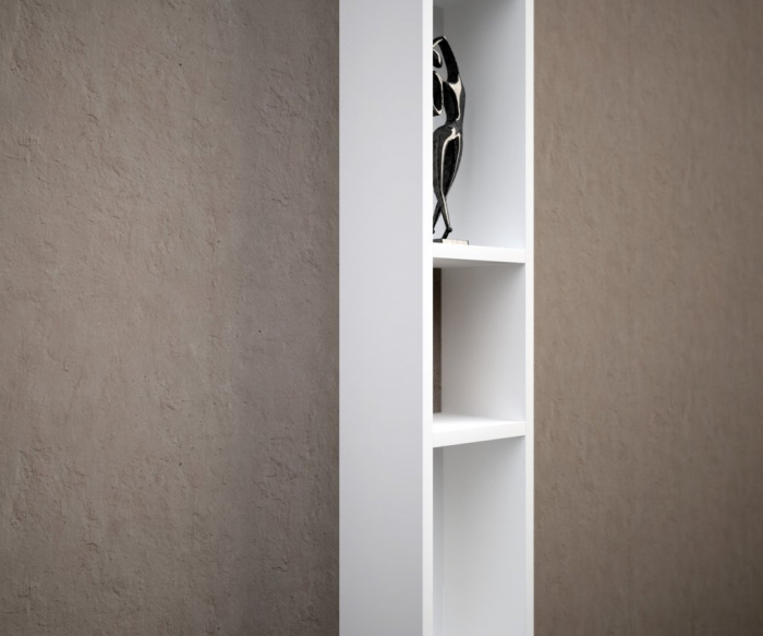 Rafturi SLIM 2, Melamina, Alb,  19.6x18x160 cm [3]