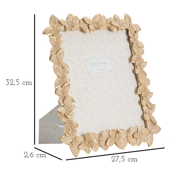 Rama, fluture aurie cm 27,5x2,6x32,5 (dimensiune interna cm 20x25)  [6]