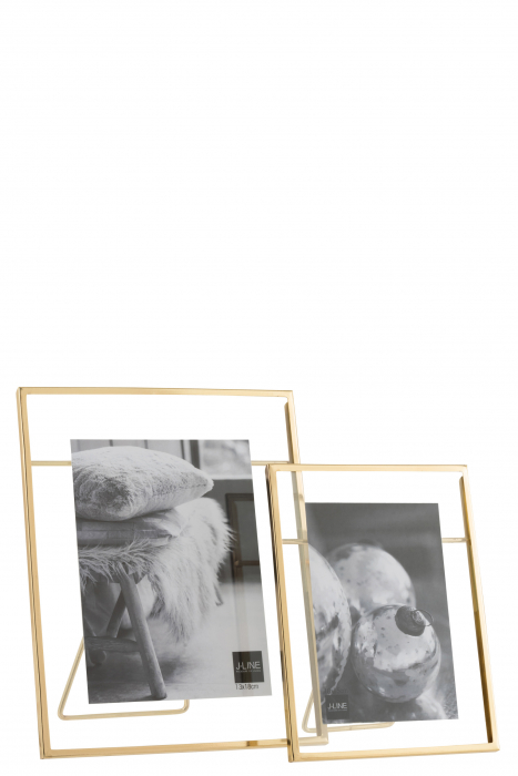 Rama foto (13x18 cm), Metal, Auriu, 20x1x25 cm [2]