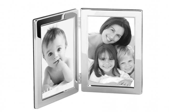 Rama foto dubla Classic, Sticla/Placat cu argint/Zinc, Argintiu, 11.20x1.80x15 cm [2]