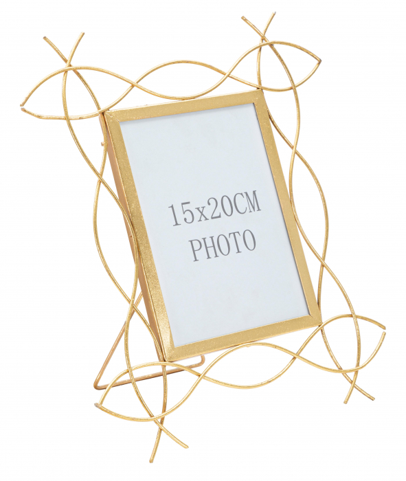 Rama foto Glam, Fier/Sticla, Auriu, 32x29.5x1.4 cm [5]