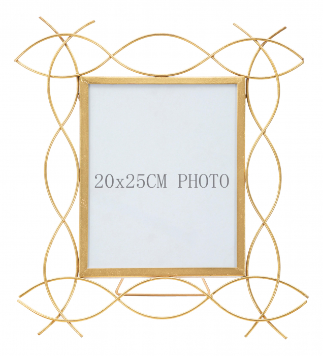 Rama foto Glam, Fier/Sticla, Auriu, 37x35.5x1.5 cm [4]