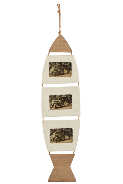 Rama foto Hang Fish, Lemn, Maro/Alb, 24x2x91.5 cm [1]
