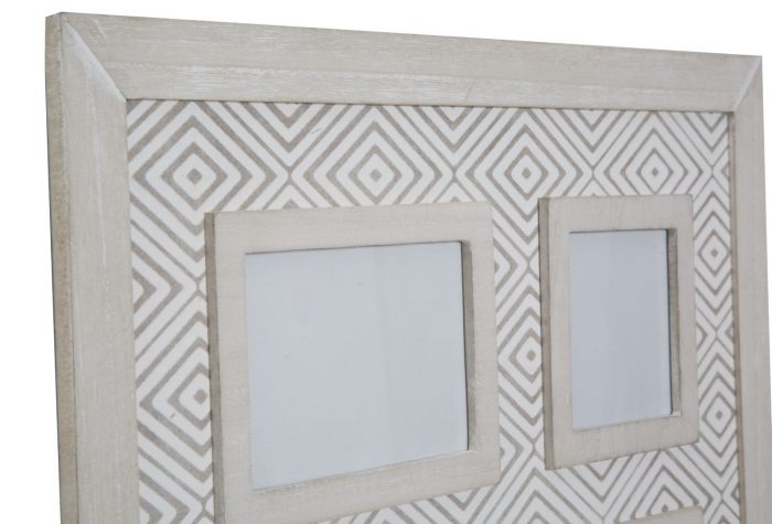 Rama foto Hypnose, MDF/sticla, alb/gri, 46X4X41  cm [3]