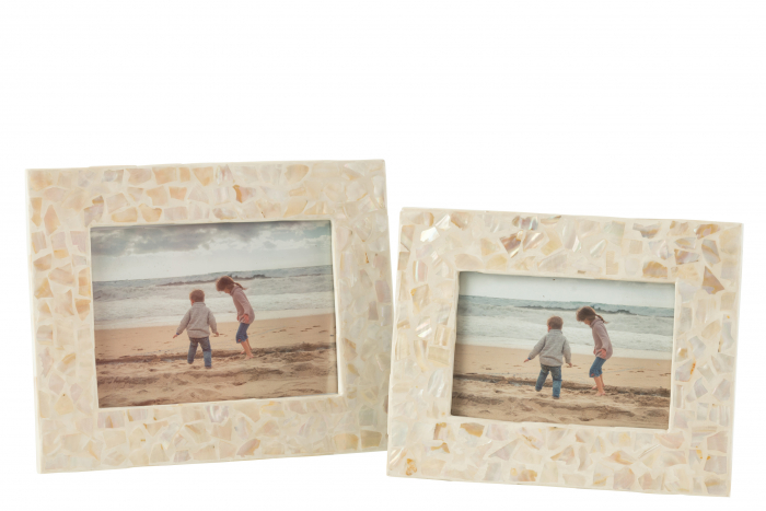 Rama foto Nuye (12x17 cm), Lemn, Crem, 20x2x25 cm [2]