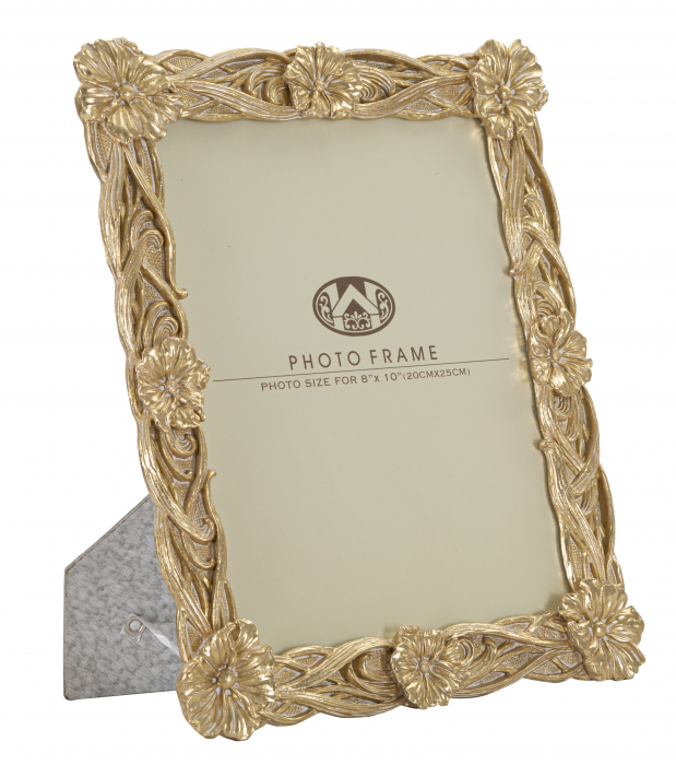 Rama foto Twist Flo, Rasina/Sticla, Auriu/Alb, 31.3x26.6x2.2 cm [6]