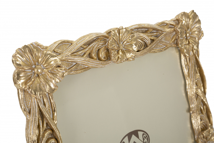 Rama foto Twist Flo, Rasina/Sticla, Auriu/Alb, 31.3x26.6x2.2 cm [2]