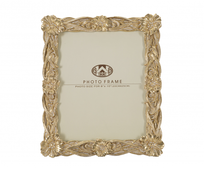 Rama foto Twist Flo, Rasina/Sticla, Auriu/Alb, 31.3x26.6x2.2 cm [4]