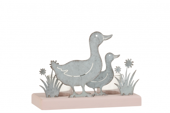 Rata Duck, Metal, Roz, 20x5x15 cm Jolipa
