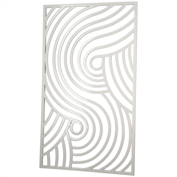 Relief de perete, dreptunghiular, Metal, gri deschis, PU 2, L. 1 cm, l. 60 cm, H 35 cm [3]