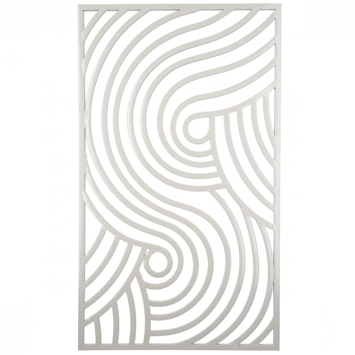 Relief de perete, dreptunghiular, Metal, gri deschis, PU 2, L. 1 cm, l. 60 cm, H 35 cm [1]