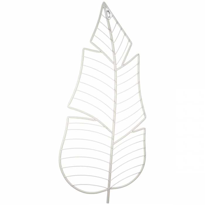 Relief de perete, Frunză, Metal, gri deschis, PU 4, 2 asortate, L. 1 cm, L. 33 cm, H 79 cm [3]