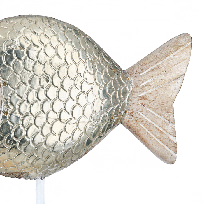 Relief stand, Pește, Beach, Lemn de mango, ecru, PU 3, L. 7 cm, L. 21 cm, H. 25 cm [3]
