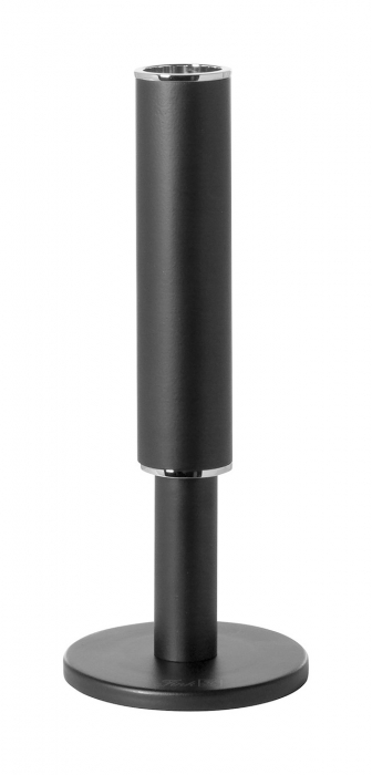 RITMO, Suport lumanare, vopsit cu pulbere neagra, nichel, h. 23,7 cm
