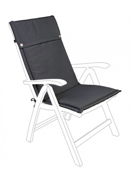 Saltea pentru scaun Charcoal, Olefina, Negru, 50x120x3 cm 50x120x3