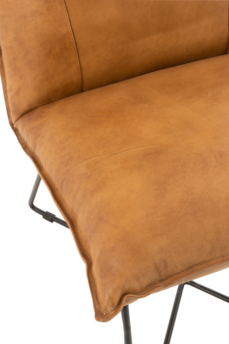 Scaun Avi, Metal/Imitatie piele, Camel, 56.5x65.5x85.5 cm [6]