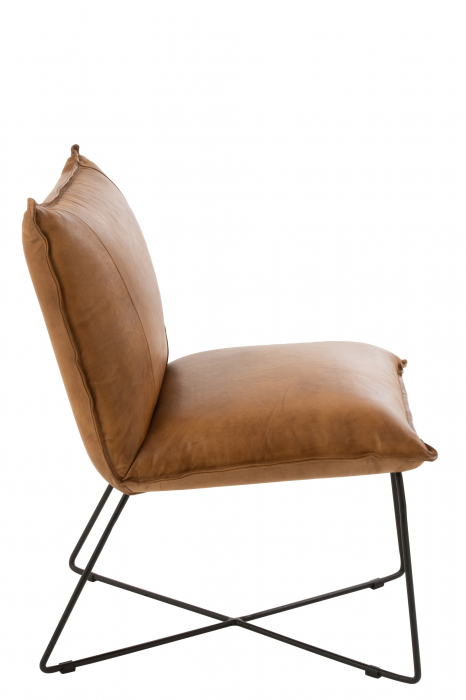 Scaun Avi, Metal/Imitatie piele, Camel, 56.5x65.5x85.5 cm [3]