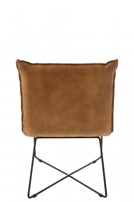 Scaun Avi, Metal/Imitatie piele, Camel, 56.5x65.5x85.5 cm [4]