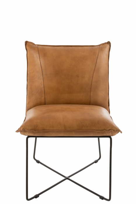 Scaun Avi, Metal/Imitatie piele, Camel, 56.5x65.5x85.5 cm [2]