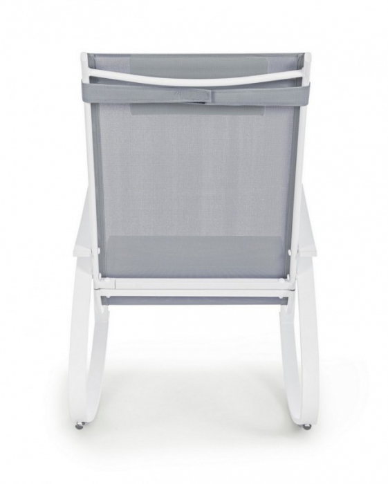 Scaun balansoar Demid, Metal, Alb, 60.5x107x95 cm  [3]