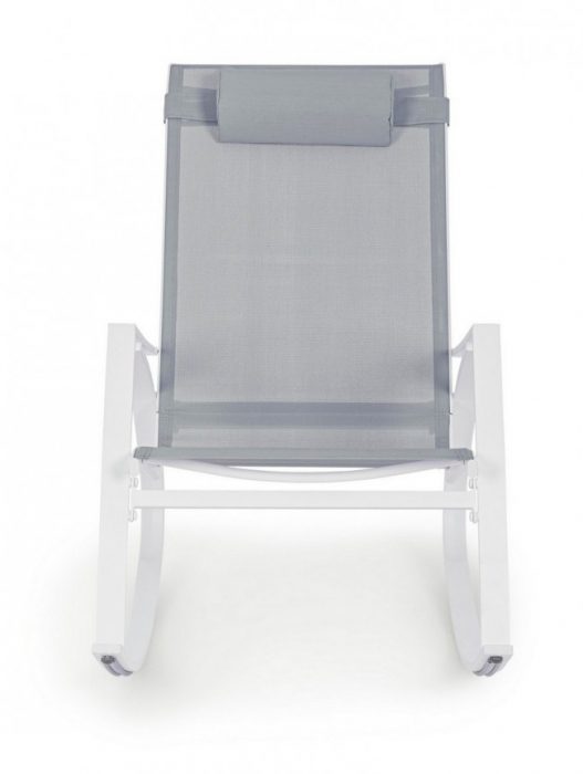 Scaun balansoar Demid, Metal, Alb, 60.5x107x95 cm  [2]
