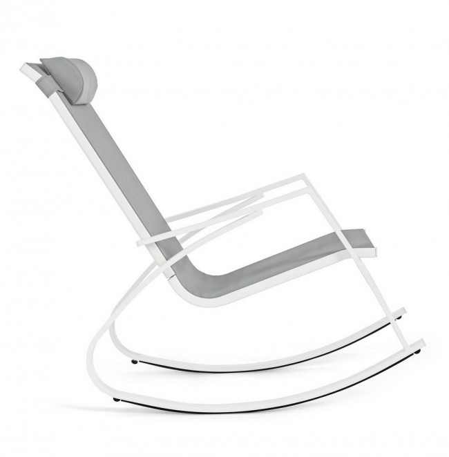 Scaun balansoar Demid, Metal, Alb, 60.5x107x95 cm  [4]