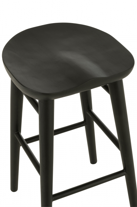 Scaun Bar, Mika, Teak -Negru [6]