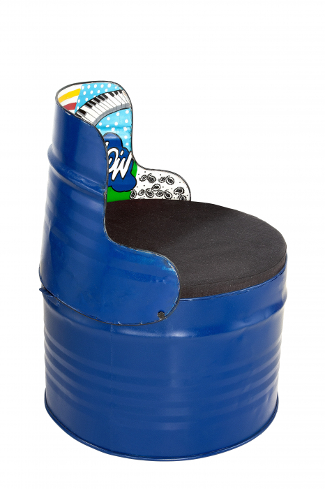 Scaun Barrel, Metal, Multicolor, 60x72x60 cm [2]