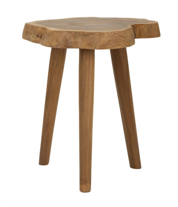 Scaun, BINGTANG din teak reciclat ø 38x45 cm (piesa unica) [2]
