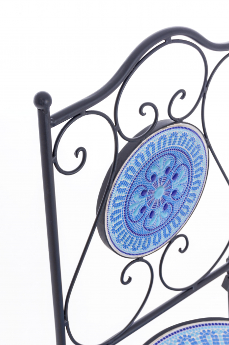 Scaun Bisanzio, Otel inoxidabil/Ceramica, Multicolor, 39x47x92 cm [3]