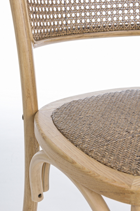 Scaun Carrel, Lemn/Ratan, Maro, 45x53x89 cm [4]