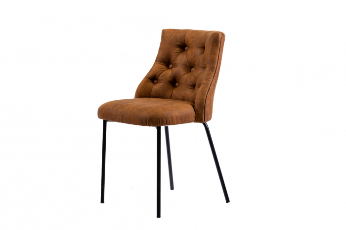 Scaun Chesterfield Deluxe, 50x50x80 cm, maro coniac [4]