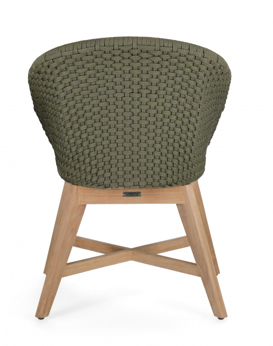 Scaun Coachella, Aluminiu/Poliester, Verde/Maro, 64x64x85cm [5]